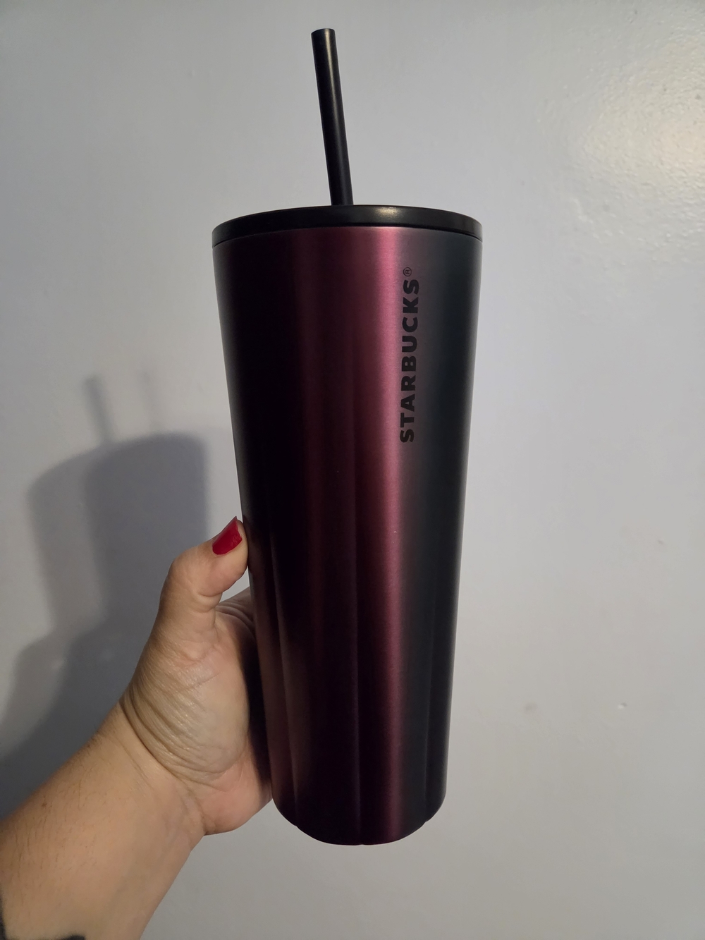 Starbucks Ombre Metallic Tumbler - Burgundy to Black